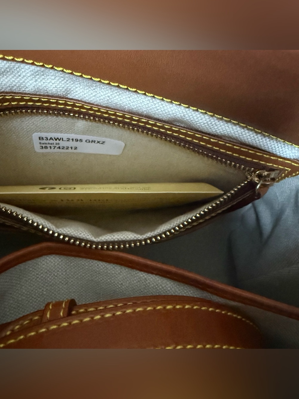 Dooney & Bourke All Weather Leather 3.0 Satchel Olive Green (NWOT) - Picture 7 of 9